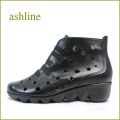 ashline　アシュライン　as5328bl　ブラック　【無理なく馴染むソフトレザー・・軽い作りの２００ｇ。。ashline・アンクル　ショートブーツ】