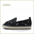 ashline  アシュライン  as7111bl  ブラック　【上品おしゃれな・・ししゅう＆ダイヤグラムカット。。 ashline　フィットするエスパドリュー】