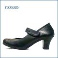 FIZZREEN フィズリーン fr279bl ブラック　【やさしい丸さのラウンドトー・・ぴったりベルトでフィット・fizzreen 　大活躍のフォーマルなパンプス】
