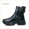 FIZZREEN フィズリーン fr4227bl 　ブラック　【ボリュームたっぷり 注目ソール・横幅広めの４Ｅ　FIZZREEN　サイドベルト厚底ブーツ】