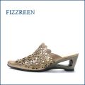 fizzreen フィズリーン fr1297go  シャンパンベージュ　【日本の新技術！下町レーザーパンチングカット。。ｆｉｚｚｒｅｅｎ　ウェッジミュール】