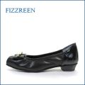 fizzreen フィズリーン fr3283bl  ブラック　【かわいいお花が咲いている・・ぴったりＦＩＴする・・・ｆｉｚｚｒｅｅｎ・柔らかレザーパンプス】
