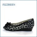 fizz reen フィズリーン fr7001bl ブラック　【かわいい上品リボン・・新鮮なレース素材・・ＦＩＺＺＲＥＥＮ・・２重クッション・パンプス】