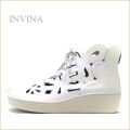INVINA　インビナ  iv4452wt 　ホワイト【可愛いフラワーカット　締めつけない幅広　INVINA　 エレガントなレースアップスタイル】