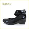 modena　モデナ　md4416bl ブラック 【おしゃれコンビ素材・・気持いいＦＩＴ・・modena・・ 上品ベルトパンプス】