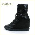 maimai　マイマイ mm01bl  ブラック　【かっこいいのが好き。暖かムートン・maimai ヒールアップ ブーツ】