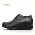 nvina　エヌビナ　nv7872bl  ブラック  【可愛い丸さのオブリック・・シンプルで決めよう。。nvina  ・センターゴア・スリッポン】