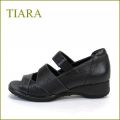 tiara　ティアラ　ti3727bl  ブラック  【スポッ と履けるベルトがポイント・・安心できるしっかりヒール tiara  履きやすいオープントゥ】