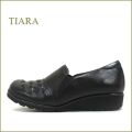 tiara　ティアラ　ti7824bl  ブラック  【優しいかかとパッド・・ウィズ４Eの幅広設計・・tiara  軽いサイドゴア スリッポン】