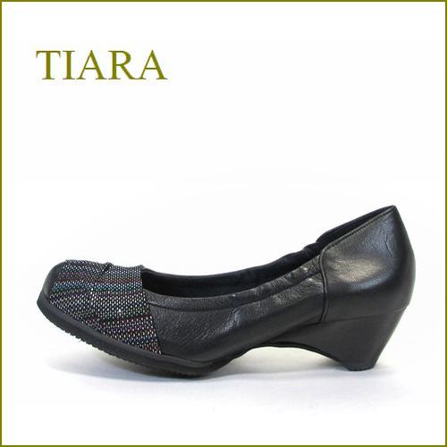 tiara　ティアラ　ti902bl ブラック 【履き口ゴムでフィット・ソフトレザーでもっとフィット・tiara・快感パンプス 】