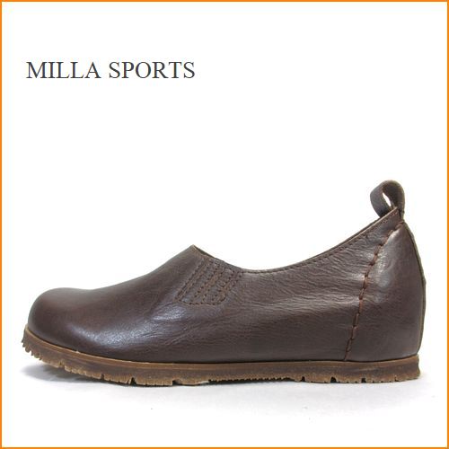 MILLA SPORTS　ミラスポーツ  mi02dn　ダークブラウン　【すっきりシンプルな可愛いフォルム・楽らくワイズ 巾広４Ｅ・・cecilia プレンパンプス】