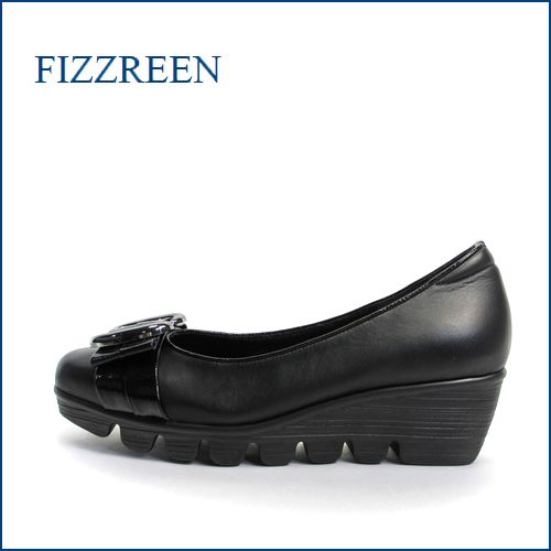 FIZZREEN フィズリーン fr1751bl　ブラック　【軽くなって登場・屈曲性の良い履き心地・FIZZREEN・かわいいリボンパンプス】