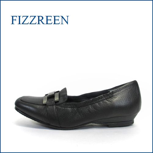fizzreen フィズリーン fr337bl  ブラック　【スポッ と履けて・・ゴムゴムFIT・・足裏リラックスの・・・FIZZREEN・・ローファースリッポン】