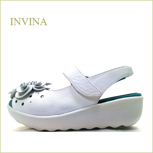 INVINA　インビナ iv1488wt 　ホワイト　【蹴り出しスムーズな新型ソール  フワッとした履き心地！invina　可愛いお花のサンダル】