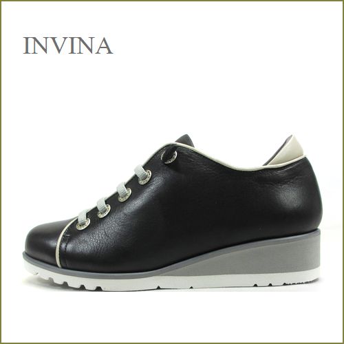 INVINA　インビナ  iv2419bl  ブラックグレイ　【いい色コンビカラー・INVINA　歩行に優しい 安らぎのウェーブ調インソール】