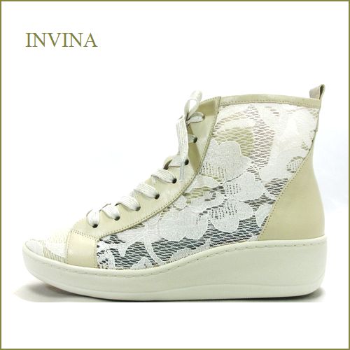 invina　インビナ iv2583bg 　ベージュ　【お花レースの可愛いデザイン・INVINA　歩行に優しい ウェーブ調やすらぎインソール】