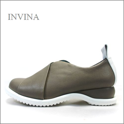 INVINA　インビナ iv2219ch 　チャコール　【可愛い大きめプルバック・新鮮・新感覚のアウトソール。。INVINA　マニッシュなスリッポン】