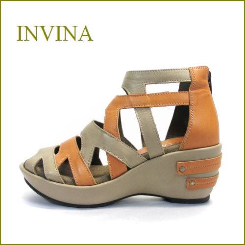 invina　インビナ　iv4102bg　OGオーク　【プックリ、ボリュームのある・・厚底ソール・・invina・柔らかレザーサンダル】