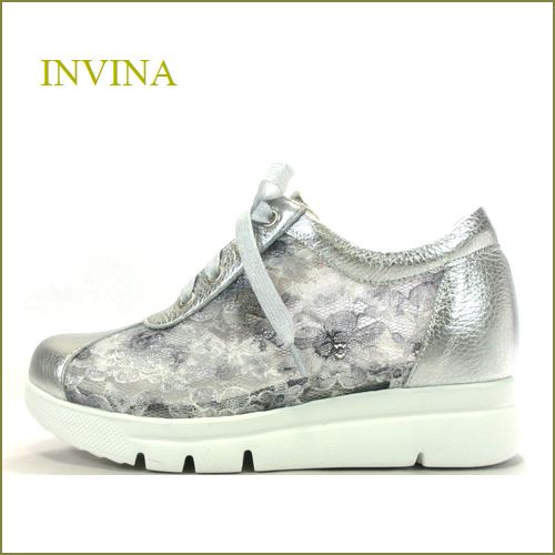 INVINA　インビナ iv57724sl 　シルバー　【お花のレースで可愛さアップ！INVINA 外反母趾対策の厚層インソール】
