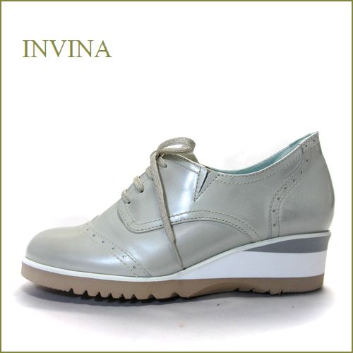 INVINA　インビナ　iv8410pt　プラチナベージュ　【軽いソールで登場。。女子力アップする・・invina・・可愛いウィングチップマニッシュ】