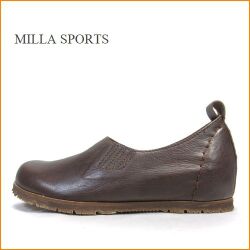 MILLA SPORTS　ミラスポーツ  mi02dn　ダークブラウン　【すっきりシンプルな可愛いフォルム・楽らくワイズ 巾広４Ｅ・・cecilia プレンパンプス】