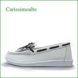 カリシモアルテ　carissimo alte　cs2601wt ホワイト　【包む感じでドンドン歩こう＊＊軽い可愛い carissimo alte キルトリボンのスリッポン】