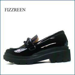 FIZZ REEN　フィズリーン　fr1837ble  ブラックエナメル  【人気のデザインで歩こう・包むような履き心地！fizzreen　エナメル ローファー】
