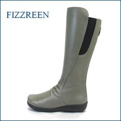 fizzreen  フィズリーン  fr1699gy  グレイ　【ドンドン歩いて・・ドンドン活躍。。新鮮・後ろファスナーとサイドゴム・・fizzreen・可愛いロングブーツ】