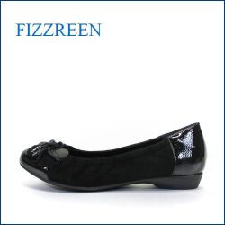 FIZZREEN  フィズリーン  fr2906bl ブラック　【かわいいお花リボン・らくらくＦＩＴ・優しく包む・fizzreen 　カジュアル パンプス】