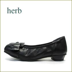 herb靴  ハーブ  hb3261bl ブラック　【新鮮な革バックル・足に吸いつく履き心地　 herb靴 ソフトレザーパンプス】