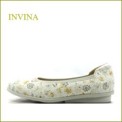 INVINA　インビナ iv231bg 　ベージュフラワー　【優しい気持ちになれる・可愛い 小花模様の・・　INVINA　スウィートなカッターパンプス】