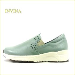 INVINA インビナ iv2584mi 　ミント　【小粋で可愛いフラワーカット！INVINA　歩行に優しいウェーブ調の安らぎインソール】