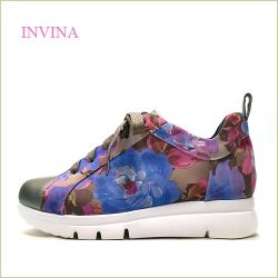 INVINA　インビナ iv50295et　エタンフラワー　【お花で可愛さアップ！やさしい履き心地・INVINA 外反母趾対策の厚層インソール スニーカー】