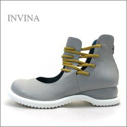 invina　インビナ iv2218gy 　アッシュグレー　【新鮮・新感覚のアウトソール。可愛いゴムゴム＆バックファスナー・INVINA　マニッシュなアンクル】