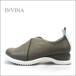 INVINA　インビナ iv2219ch 　チャコール　【可愛い大きめプルバック・新鮮・新感覚のアウトソール。。INVINA　マニッシュなスリッポン】