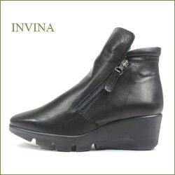 INVINA　インビナ iv4451bl 　ブラック　【きれいなフォルム！INVINA　オシャレな厚底モールドソールのショートブーツ】
