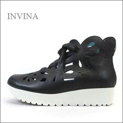 invina　インビナ iv4452bl 　ブラック　【可愛いフラワーカット・・・リラックス効果のインソール。。invina　大人のスニーカースタイル】