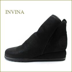 INVINA  インビナ  iv9803bl ブラック　【スポッ と履ける巾広４Ｅ・・撥水加工で汚れにくい・・invina シンプルで可愛いショートブーツ】