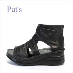 put's　プッツ　pt4050bl  ブラック  【ずっと履きたい・柔らかソール・楽らくＦＩＴの・Ｐｕｔ's ラウンドソール・サンダル】
