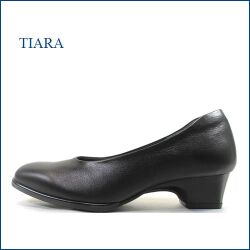 TIARA　ティアラ　nv2412bl ブラック 【馴染む一枚革仕立て・・足に優しいしっとりレザー。。tiara プレンパンプス】