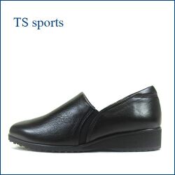 TS SPORTS  ティーエススポーツ　ts188bl  ブラック　【１８０ｇの軽さ・・馴染みやすいソフトなレザー・TS SPORTS・シンプルスリッポン】