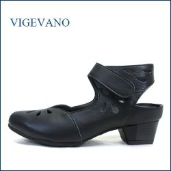 ビジェバノ　vigevano　vg1860bｌ　ブラック　【靴職人 技有りの１足・・外反拇指を忘れてしまう履きやすさ。　vigevano ベルトパンプス】