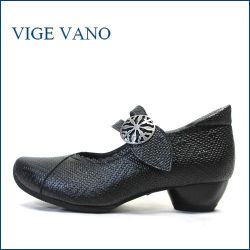 ビジェバノ　vige vano  vg7004bl　ブラック　【靴職人手作りの１足・・優しく包む感じ・・　vige vano ベルトパンプス】