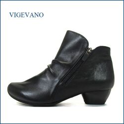 vigevano ビジェバノ　vg7095bl　ブラック 【履き心地の良い安心な靴型を使用しました・vigevano 靴職人手作りのショートブーツ】
