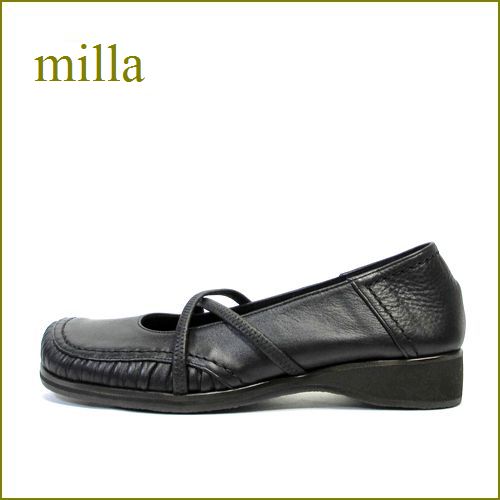 milla sports ミラ mi7027bl ブラック　【脱・靴ズレ宣言・・柔らか仕立てのカカトが楽らく・・・巾広の milla sports】