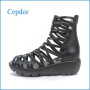 CEPDOR  セプドール ce5318bl  ブラック　【可愛いまん丸バルーンソール・低反発クッションのインソール・快適 ブーツサンダル】