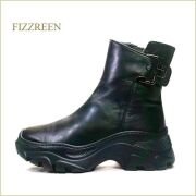 FIZZREEN フィズリーン fr4227bl 　ブラック　【ボリュームたっぷり 注目ソール・横幅広めの４Ｅ　FIZZREEN　サイドベルト厚底ブーツ】
