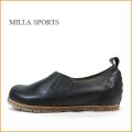 MILLA SPORTS　ミラスポーツ mi02bl　ブラック　【すっきりシンプルな可愛いフォルム・楽らくワイズ 巾広４Ｅ・・cecilia プレンパンプス】