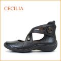 セシリア　cecilia  ce1918bl ブラック　【ピタッとフィットするクロスベルト・柔らかインソールでもっとフィット・cecilia・パンプス】