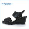 fizzreen フィズリーン fr2711bl  ブラック　【日本の新技術！下町レーザーパンチングカット。。ｆｉｚｚｒｅｅｎ　ウェッジサンダル】